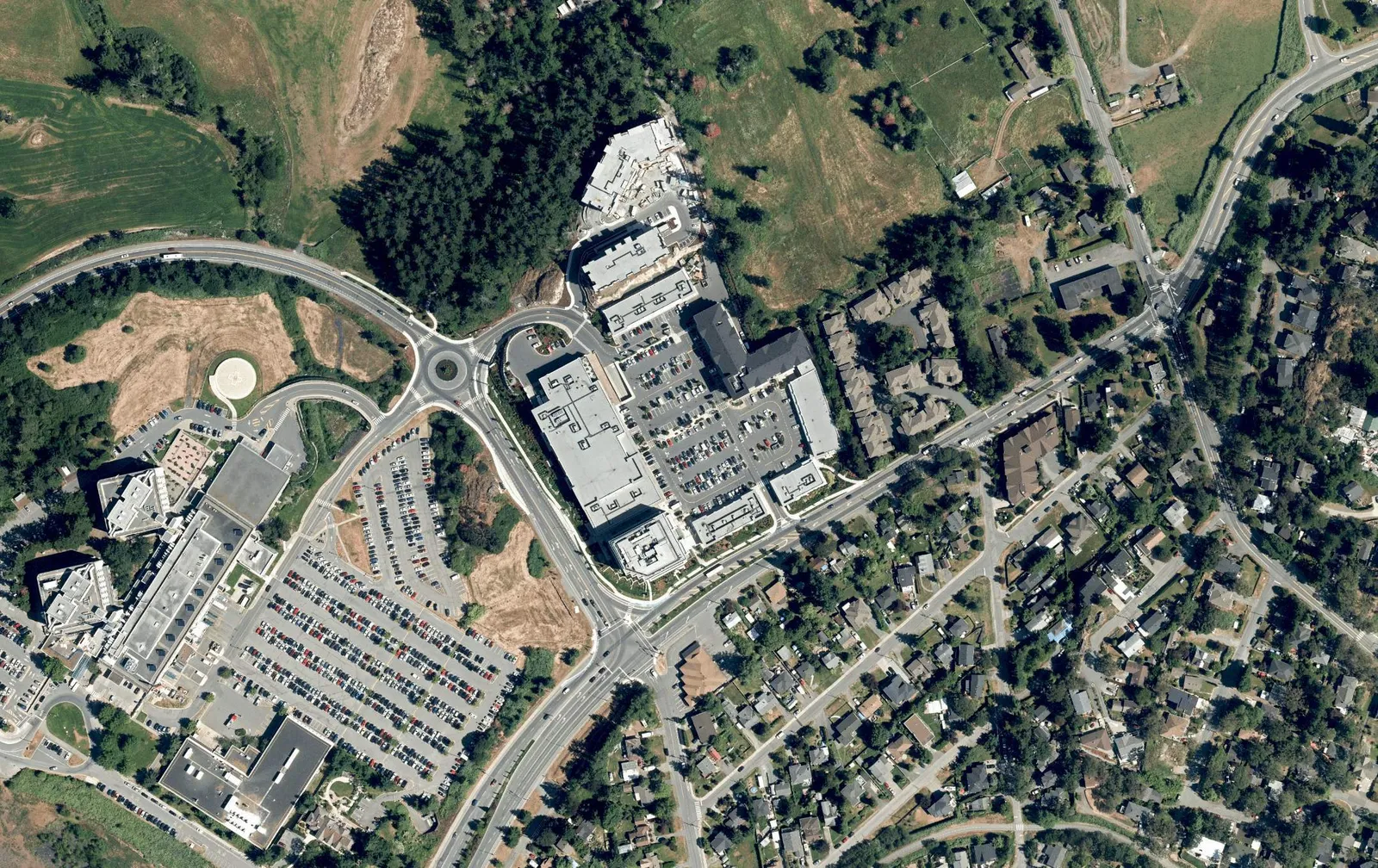 Aerial context plan map showing the surrounding neighborhood