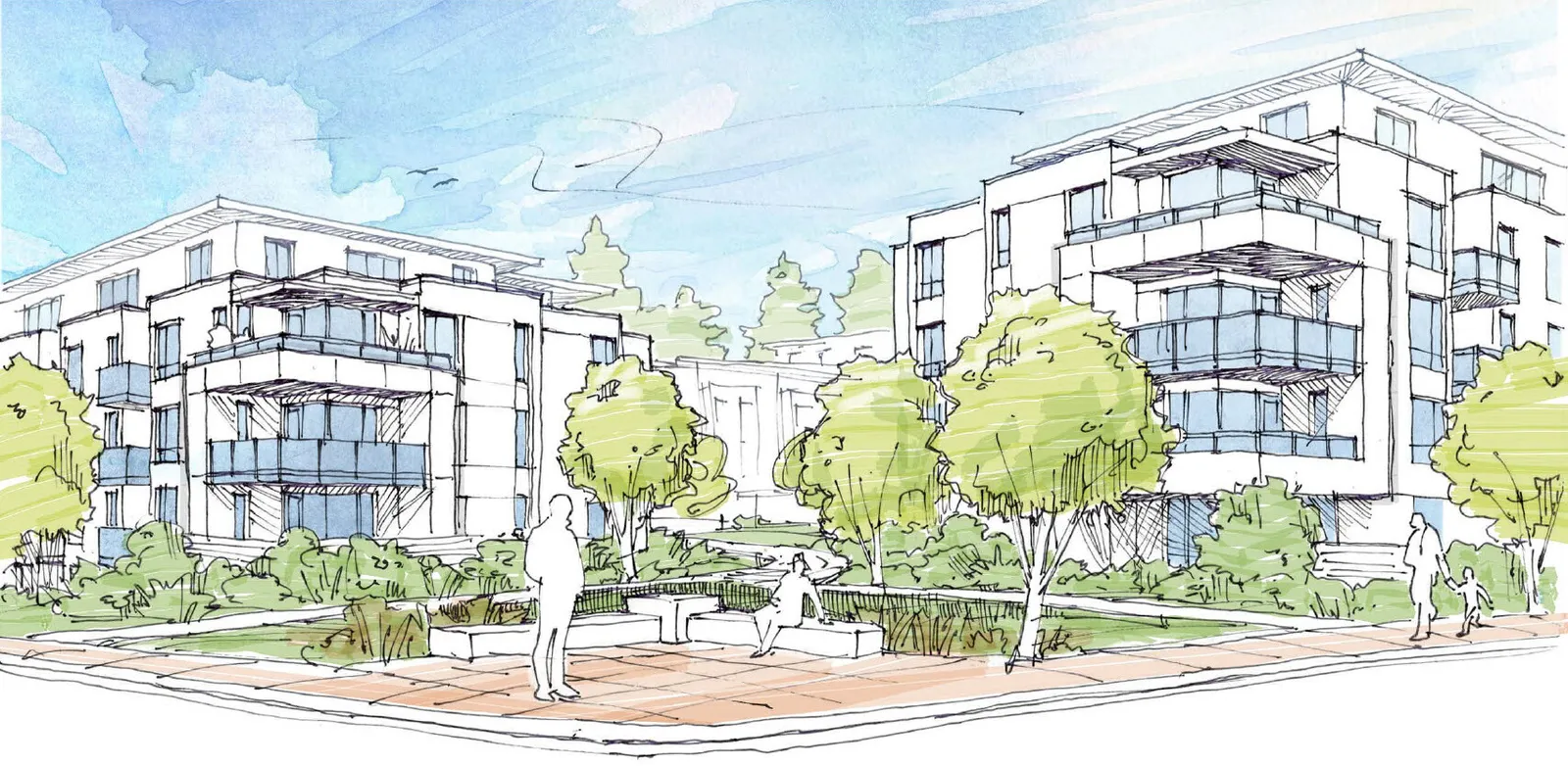 Architectural rendering of the proposed Eagles Nest project at the corner of Helmcken and Burnside Rd W