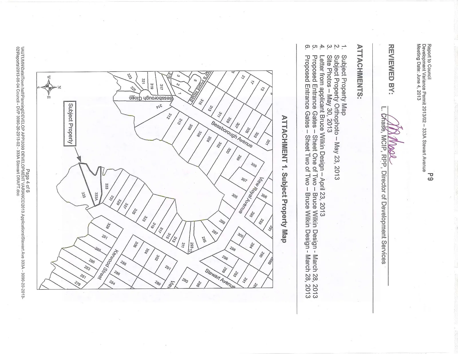 Subject property map showing lot 333A Stewart Avenue and surrounding parcels along Bessborough Avenue, View Royal Avenue, and Kenwood Street.