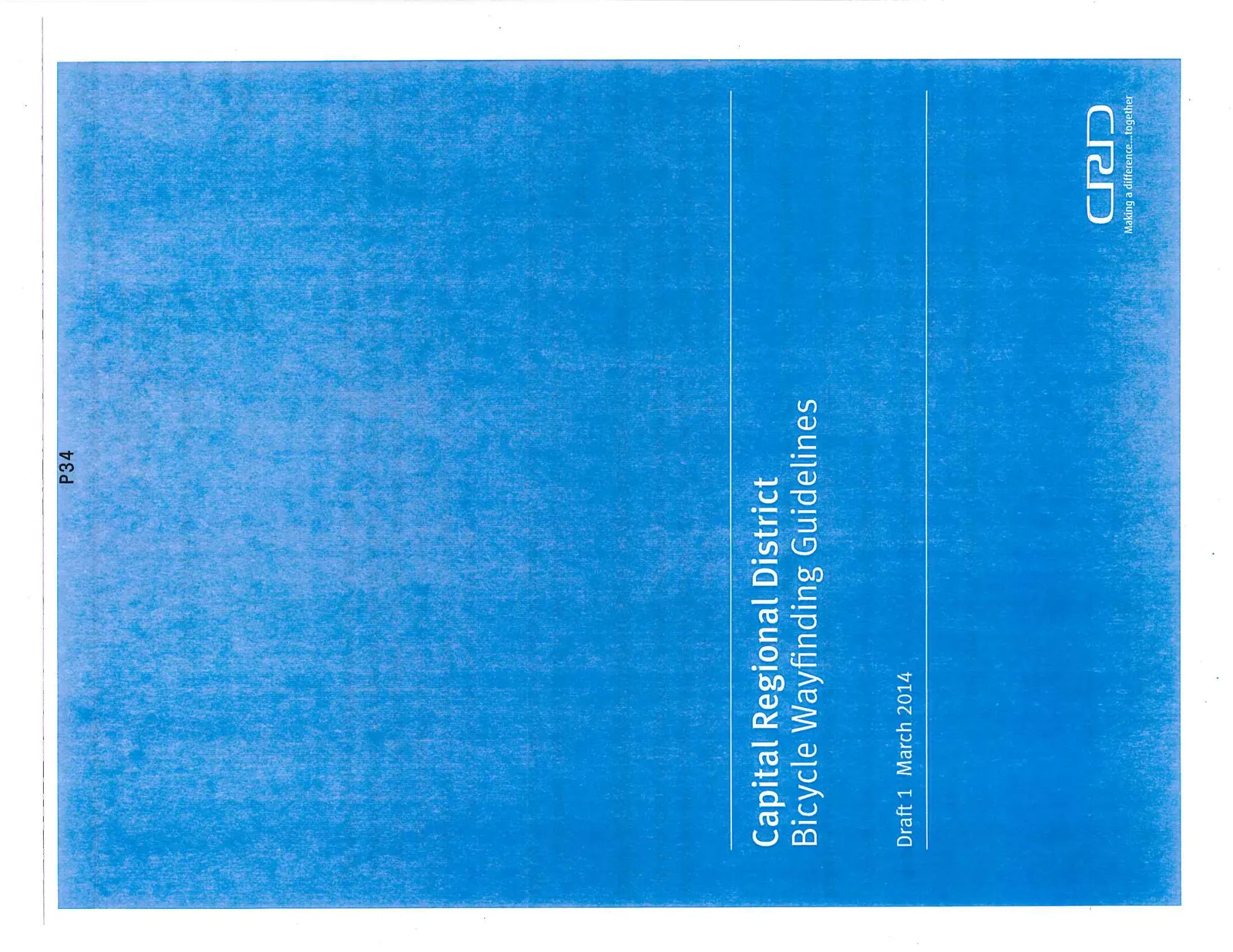 Cover page of Capital Regional District Bicycle Wayfinding Guidelines