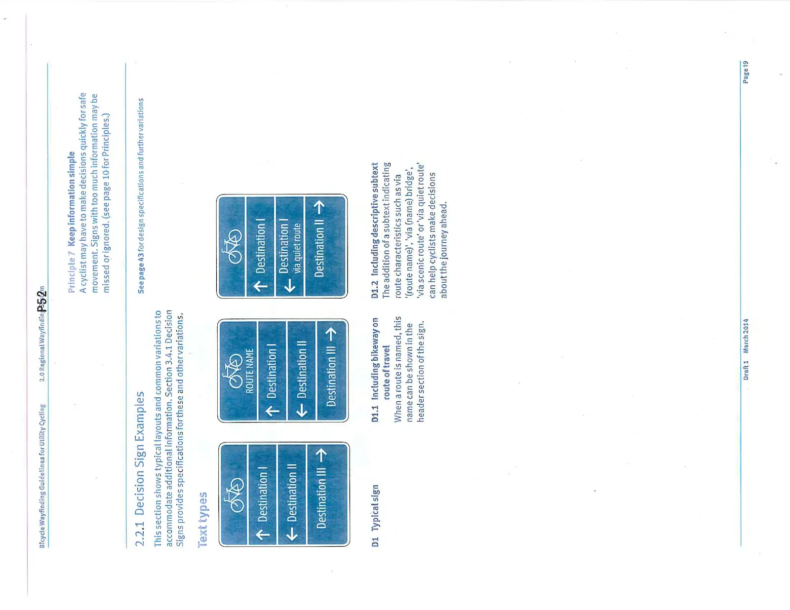 Visual comparison of three Decision sign variations