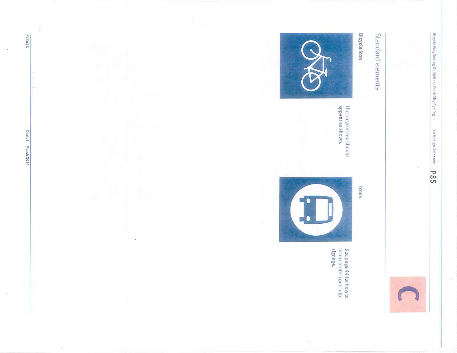 Confirmation sign icons for bicycle and bus.