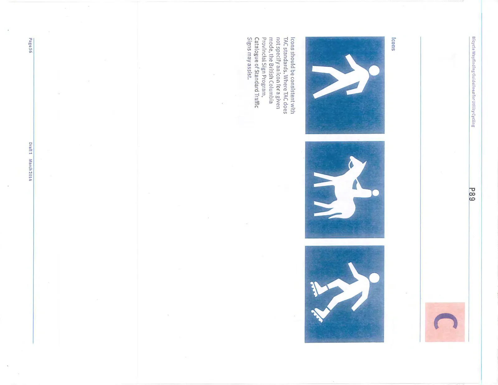 Standard icons for pedestrian, horse, and skater.