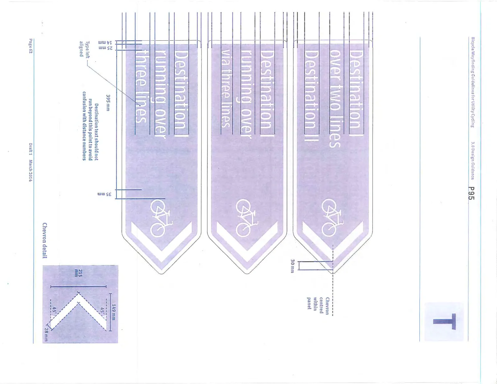 More multi-line fingerboard dimensions and a 215mm high chevron detail.
