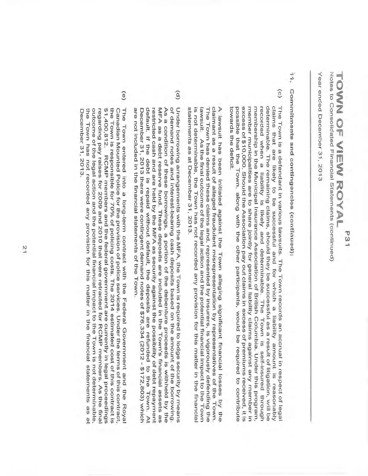 Note 11 continued