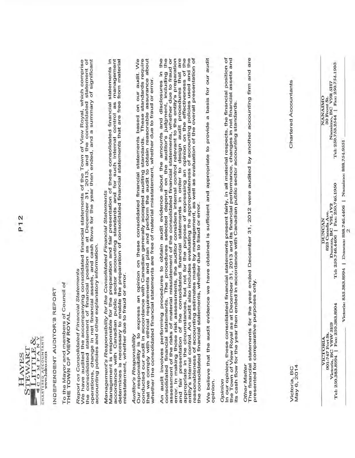 Independent Auditor's Report
