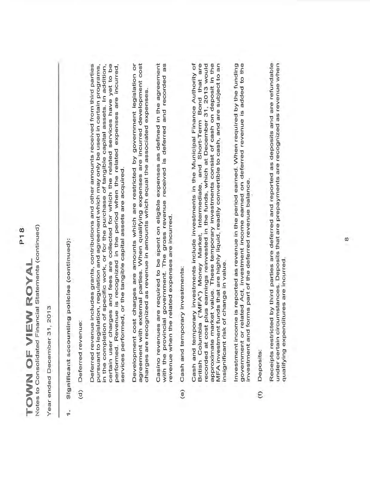 Notes to Consolidated Financial Statements, Section 1 continued