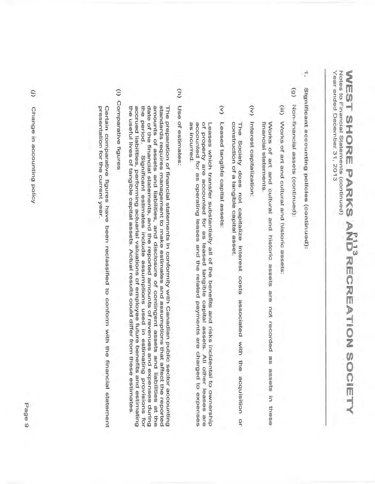 Notes to financial statements (continued) discussing policies (g)(iii) to (j).