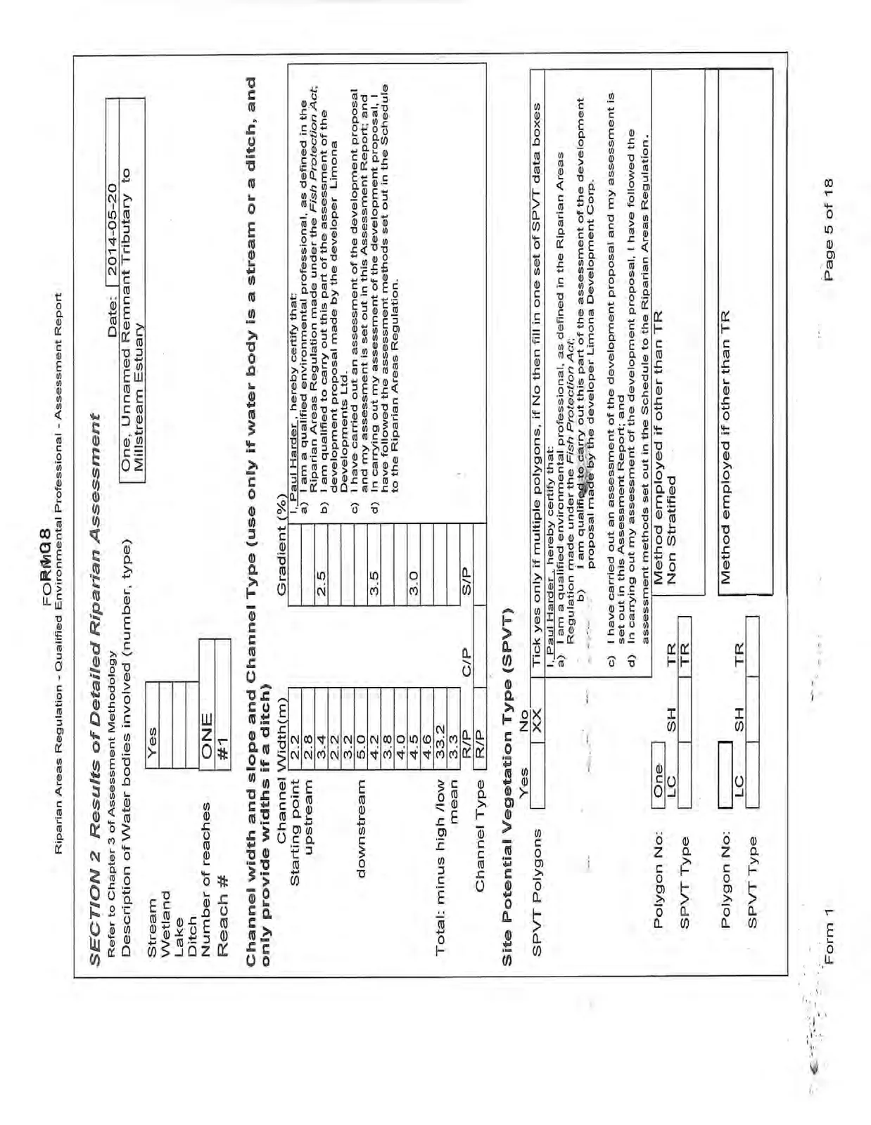 Detailed Riparian Assessment page 1