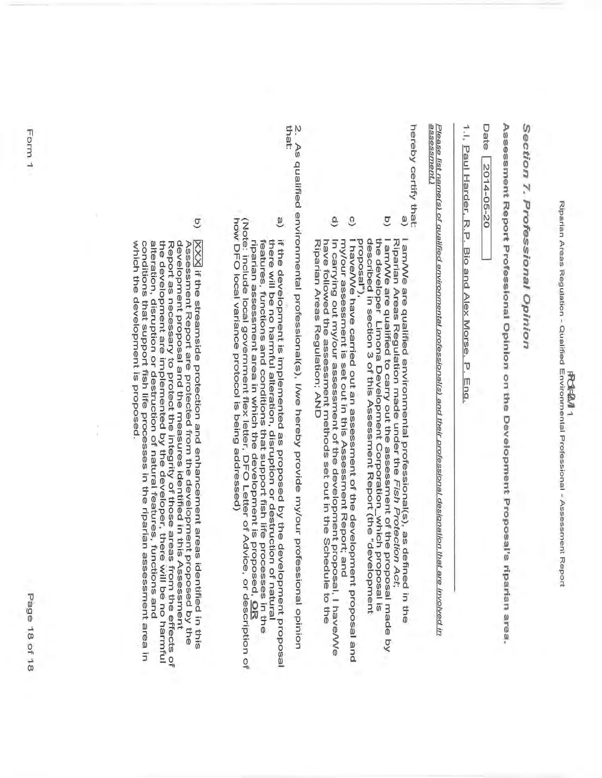 Professional Opinion page
