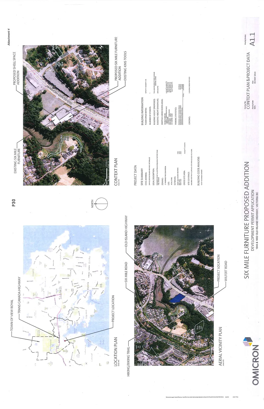 Location Plan showing the regional context of the project location in relation to the Town of View Royal, Trans Canada Highway, Saanich, and Victoria.