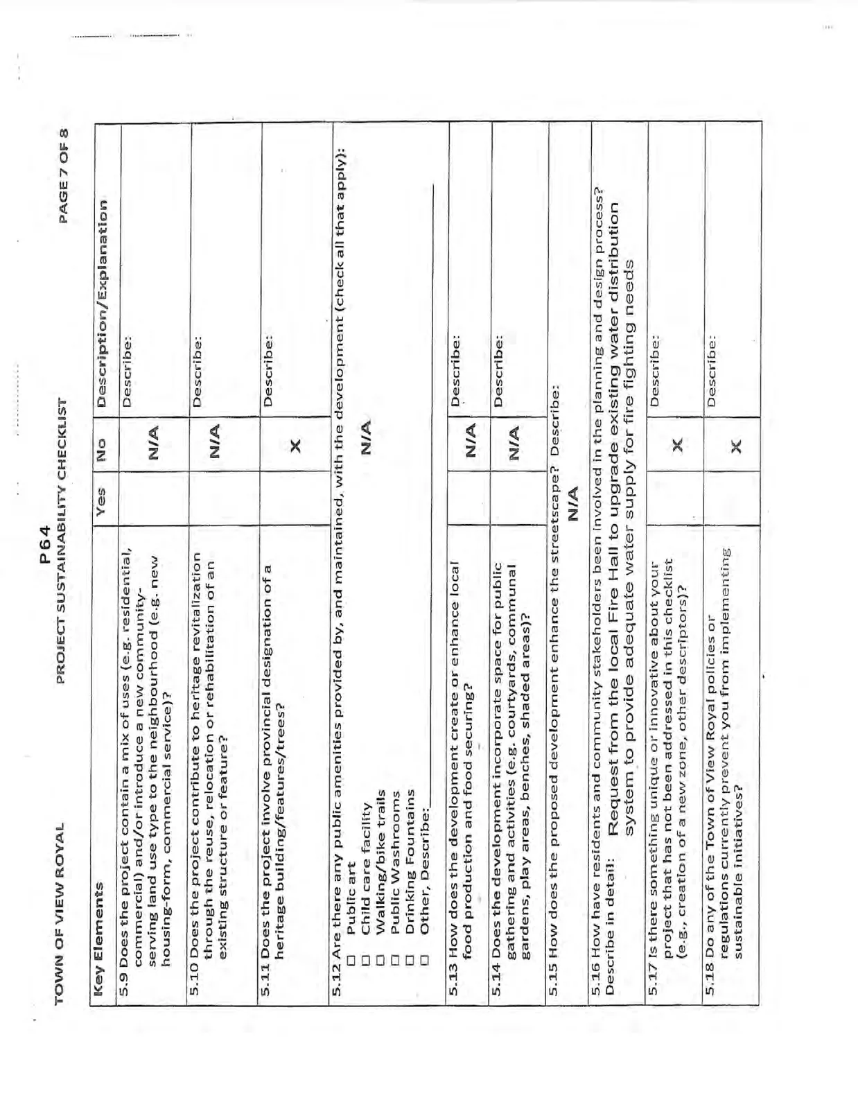 Page 7 of Project Sustainability Checklist