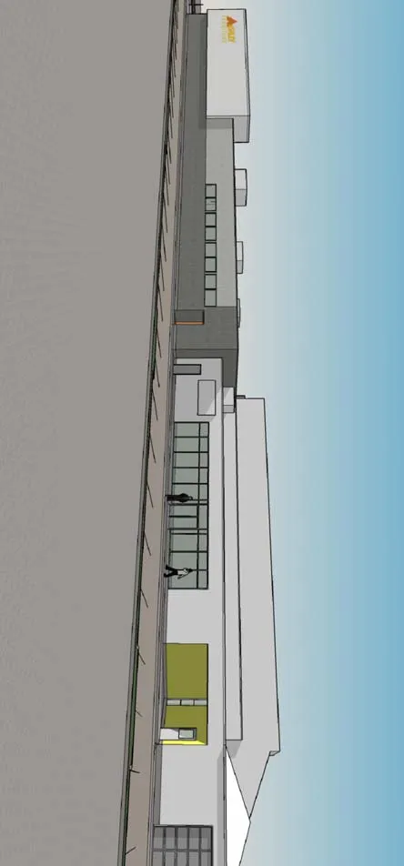 Building rendering - View from Northeast