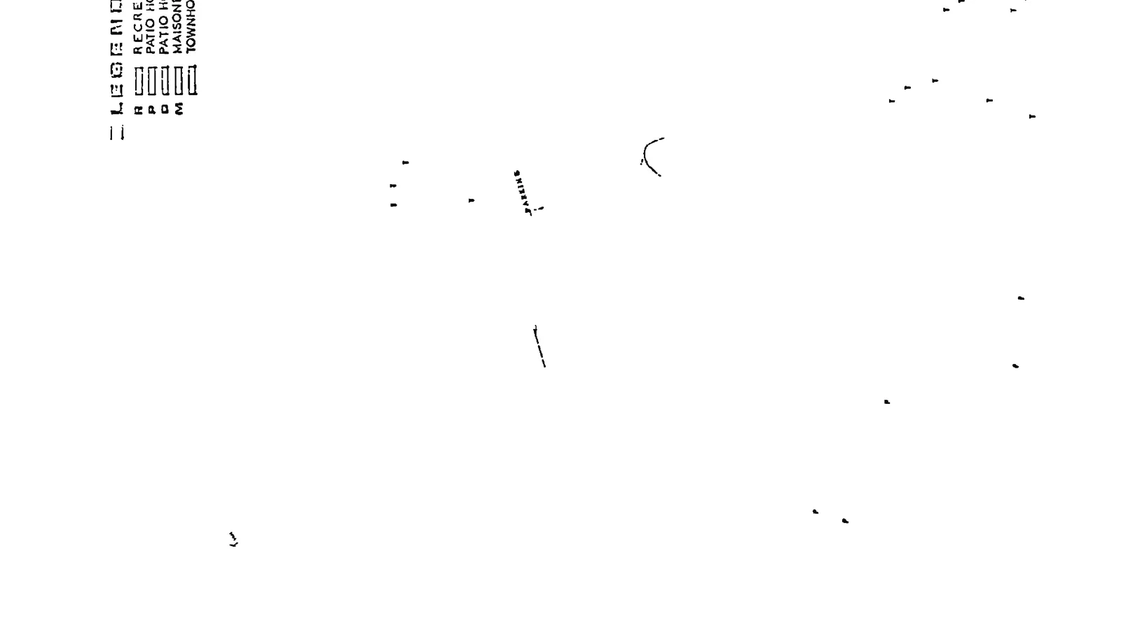 Detail of the legend listed on the site plan