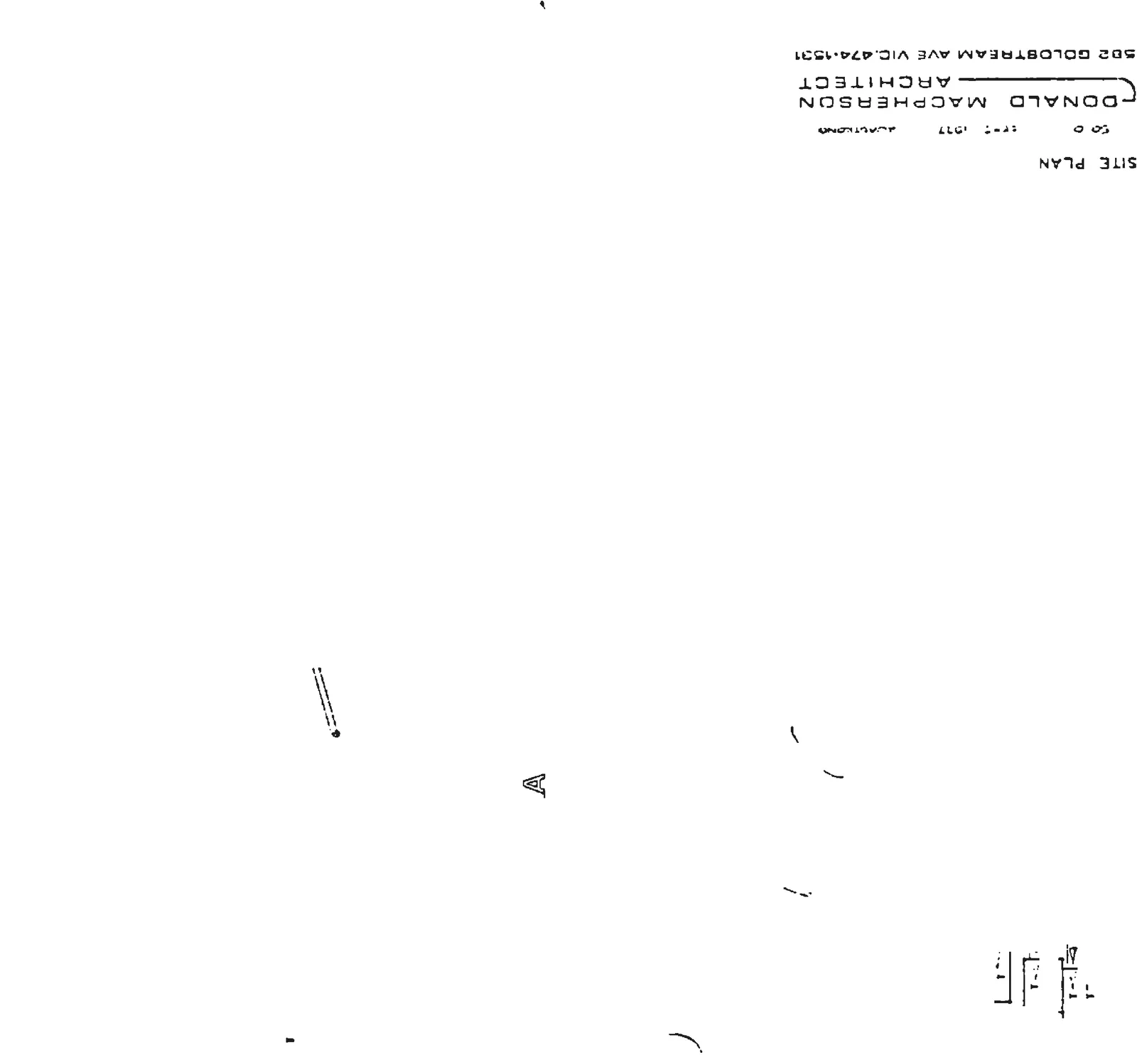 Detail showing the architectural title block and individual unit markings on the site plan