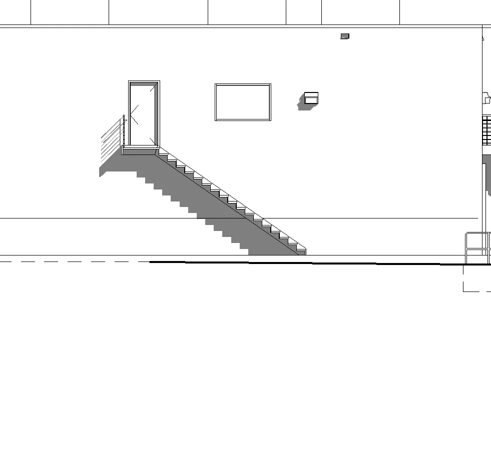 Wall detail with light fixture - existing elevation