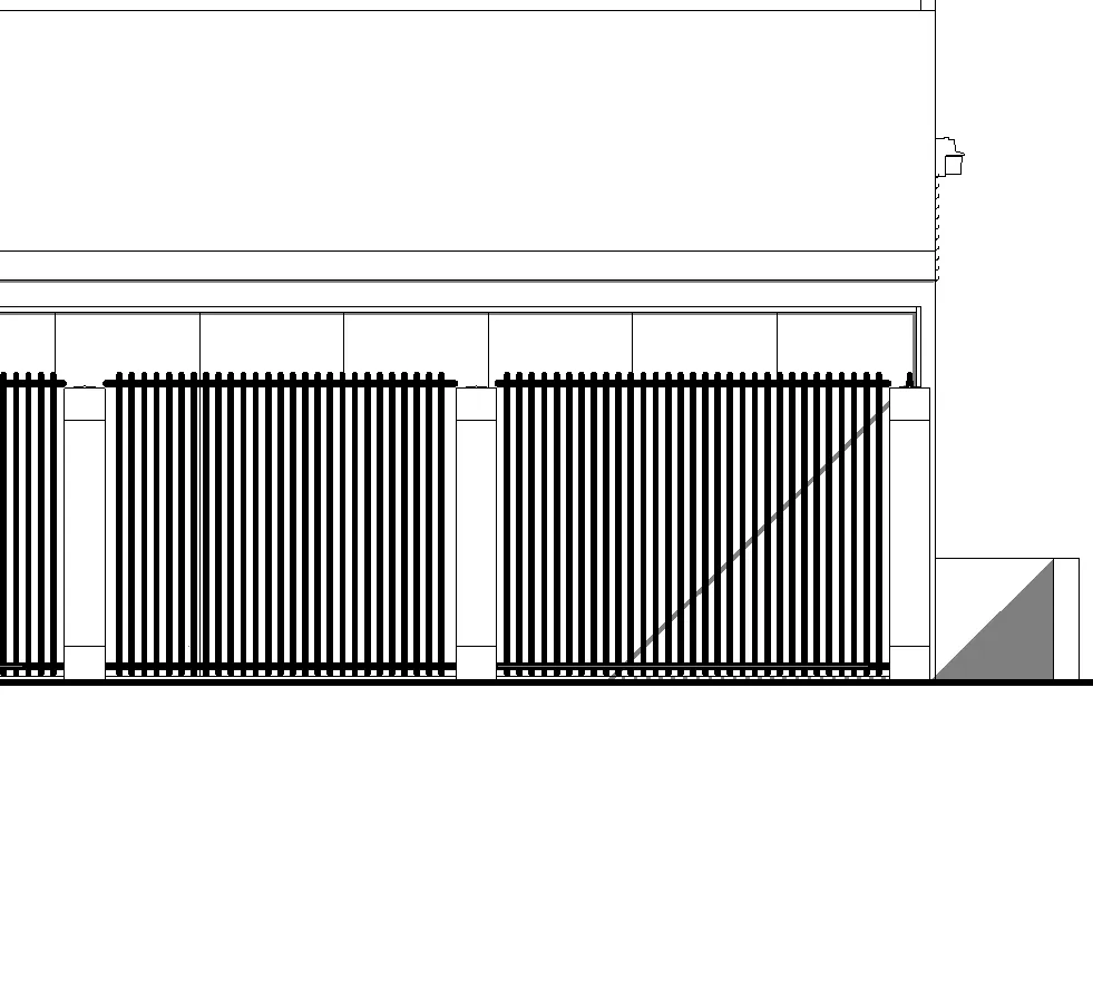 Existing west elevation building facade detail