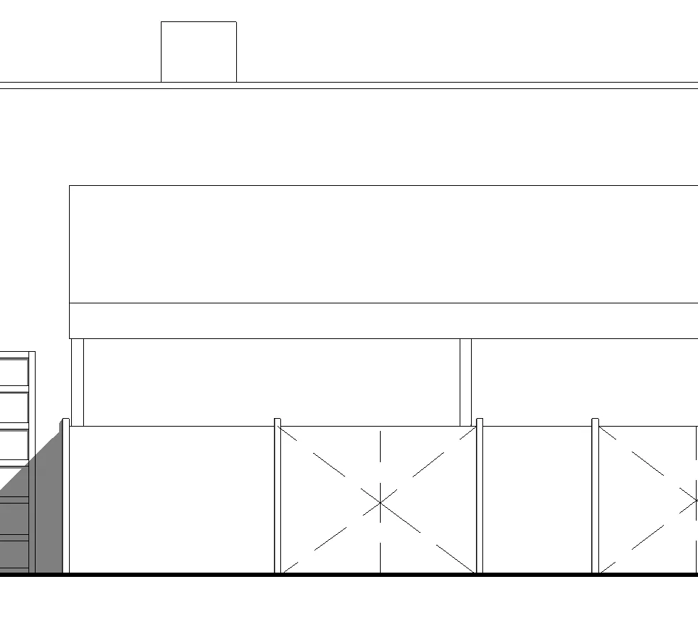Existing west elevation facade detail