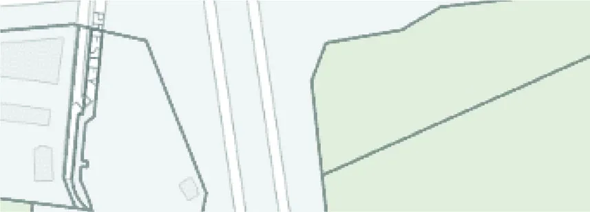 Map detail showing residential lots and road intersections