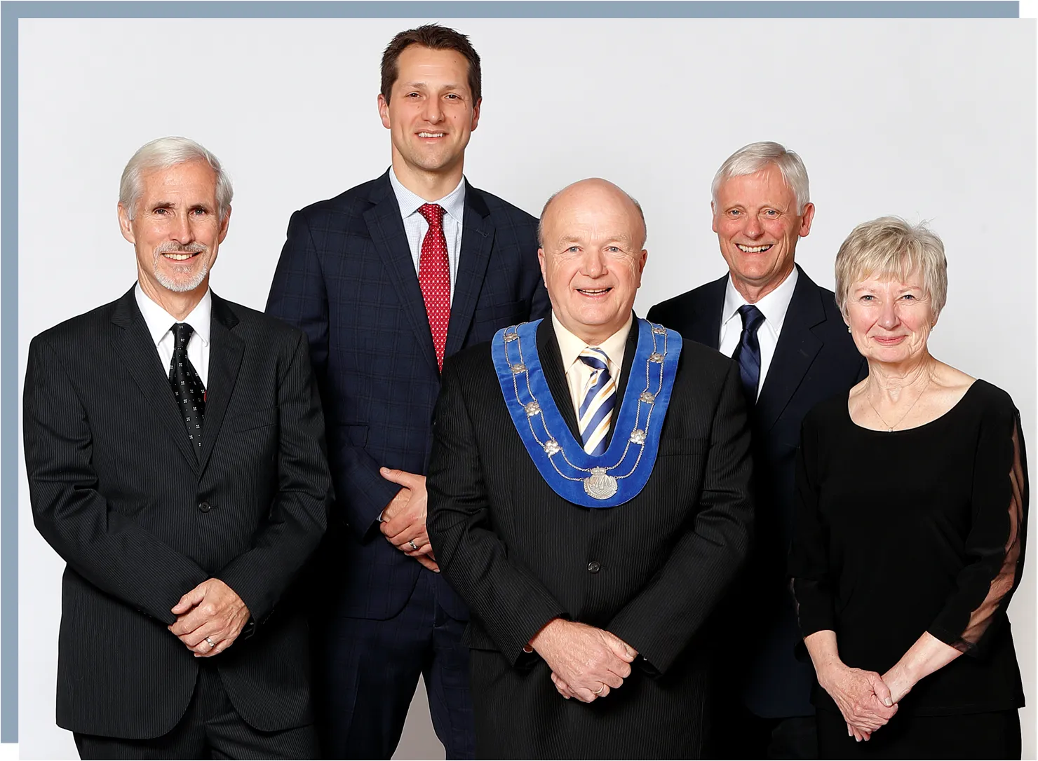 Group photo of the Mayor and Council of the Town of View Royal