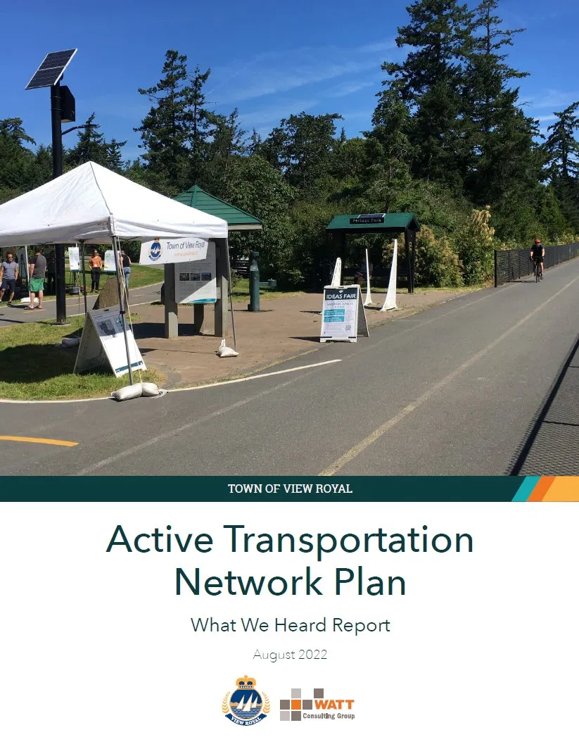 Document cover for the "Active Transportation Network Plan What We Heard Report" dated August 2022