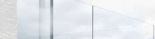 Detail of glass railing system