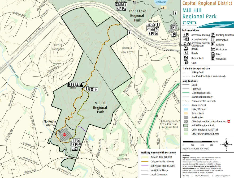 Map of Mill Hill Regional Park