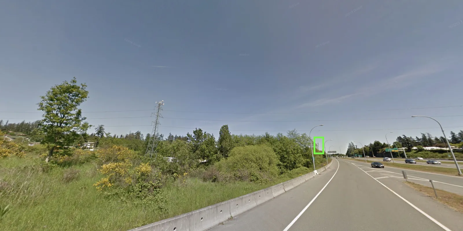 Photo simulation showing the proposed tower as seen looking East from Highway 1