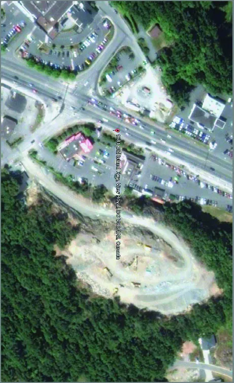 Context Plan satellite view showing the project location at 1681 Old Island Hwy, View Royal, BC