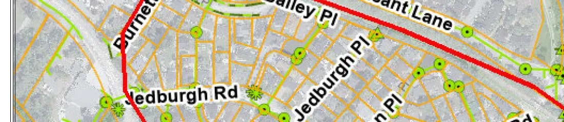 Map section showing Burnett Rd, Bailey Pl, and Jedburgh Rd