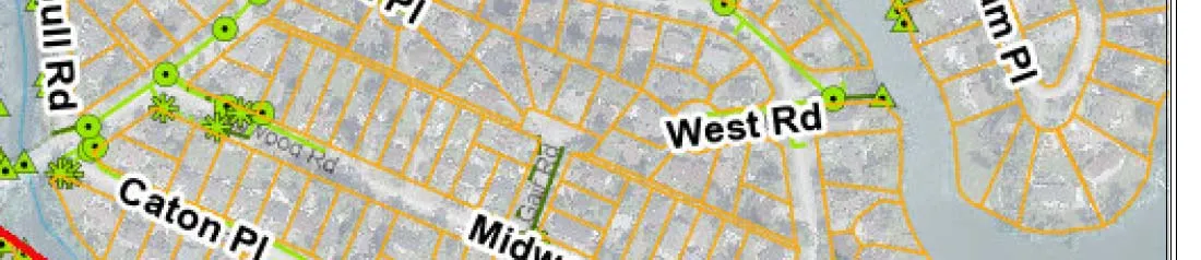 Map section showing Werra Rd, West Rd, and Midwood Rd