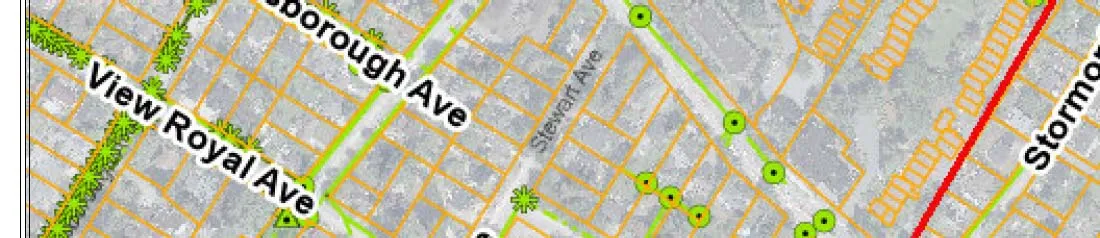 Map section showing View Royal Ave and Bessborough Ave