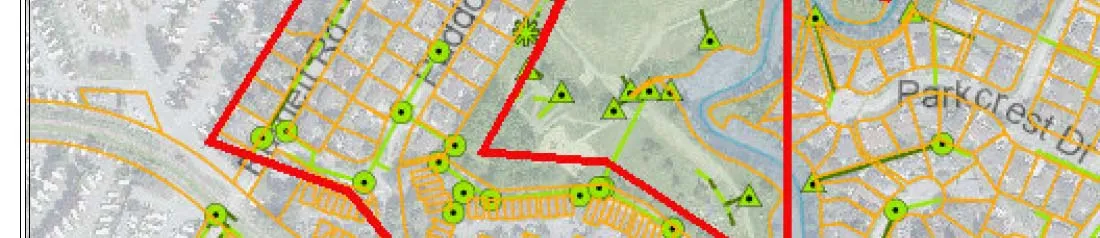 Map section showing Parkcrest Dr and Bull Rd