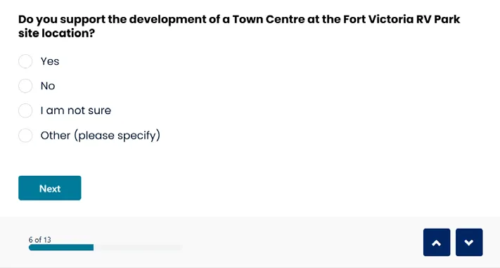 Support question for Town Centre at Fort Victoria RV Park site