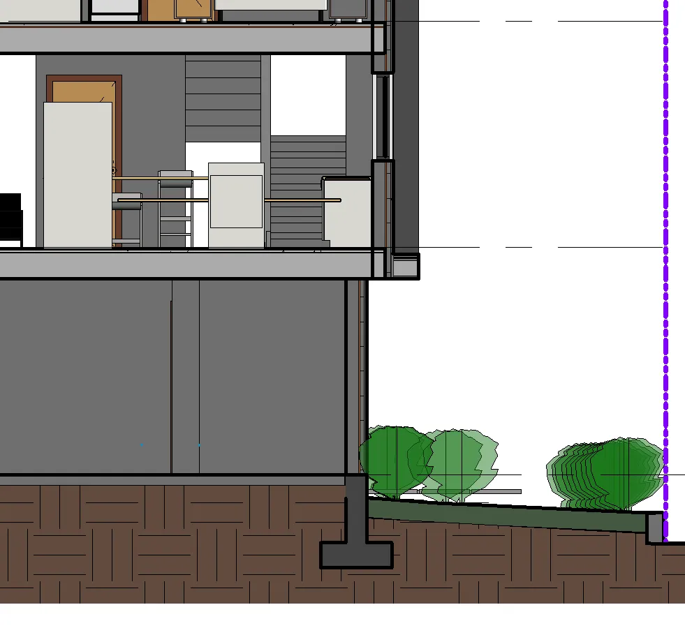 Interior residential room section