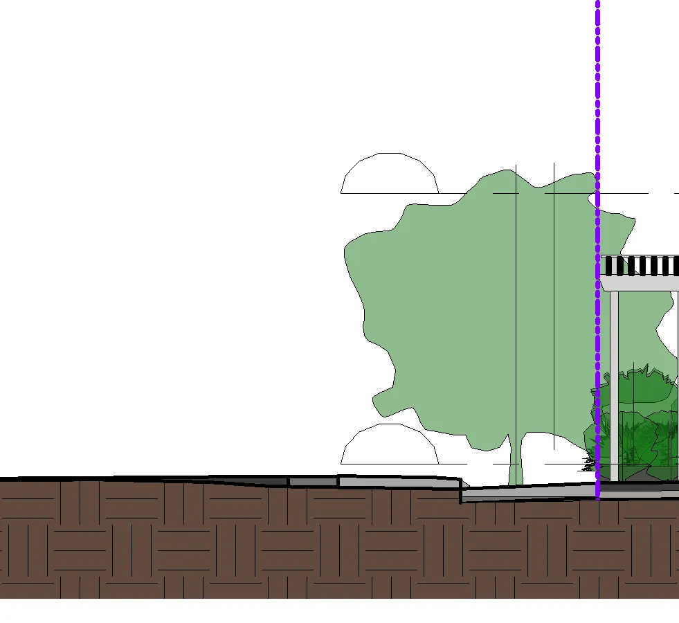 Exterior building facade and window section