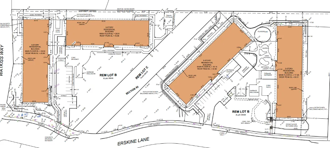 Current site plan for 9 Erskine Lane development