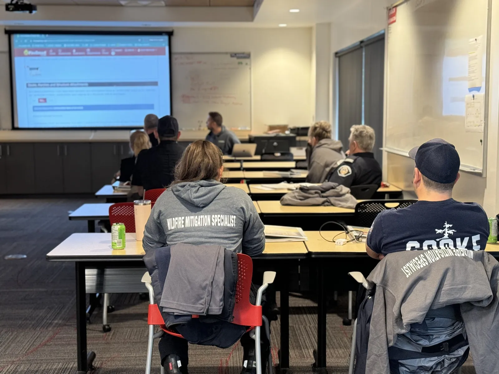 The FireSmart Wildfire Mitigation Specialist training course held at the Public Safety Building