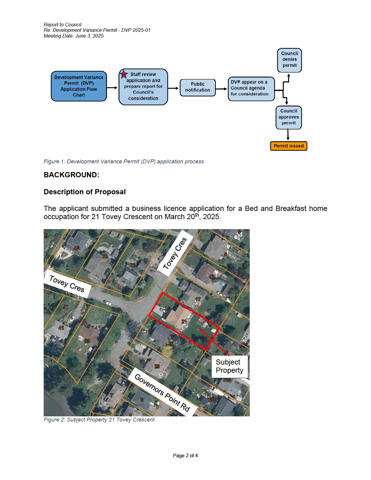 Figure 1: Development Variance Permit (DVP) application process flow chart