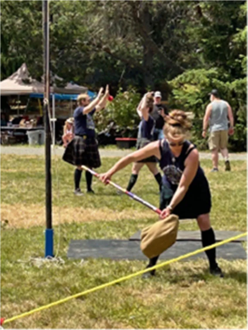 2024 Canada Day Events at Craigflower Manor - athlete performing heavy games feat