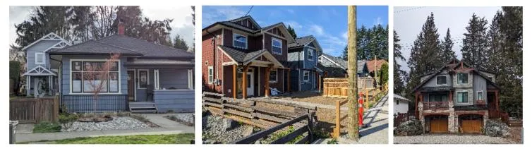 Collage of small-scale multi-unit residential building examples