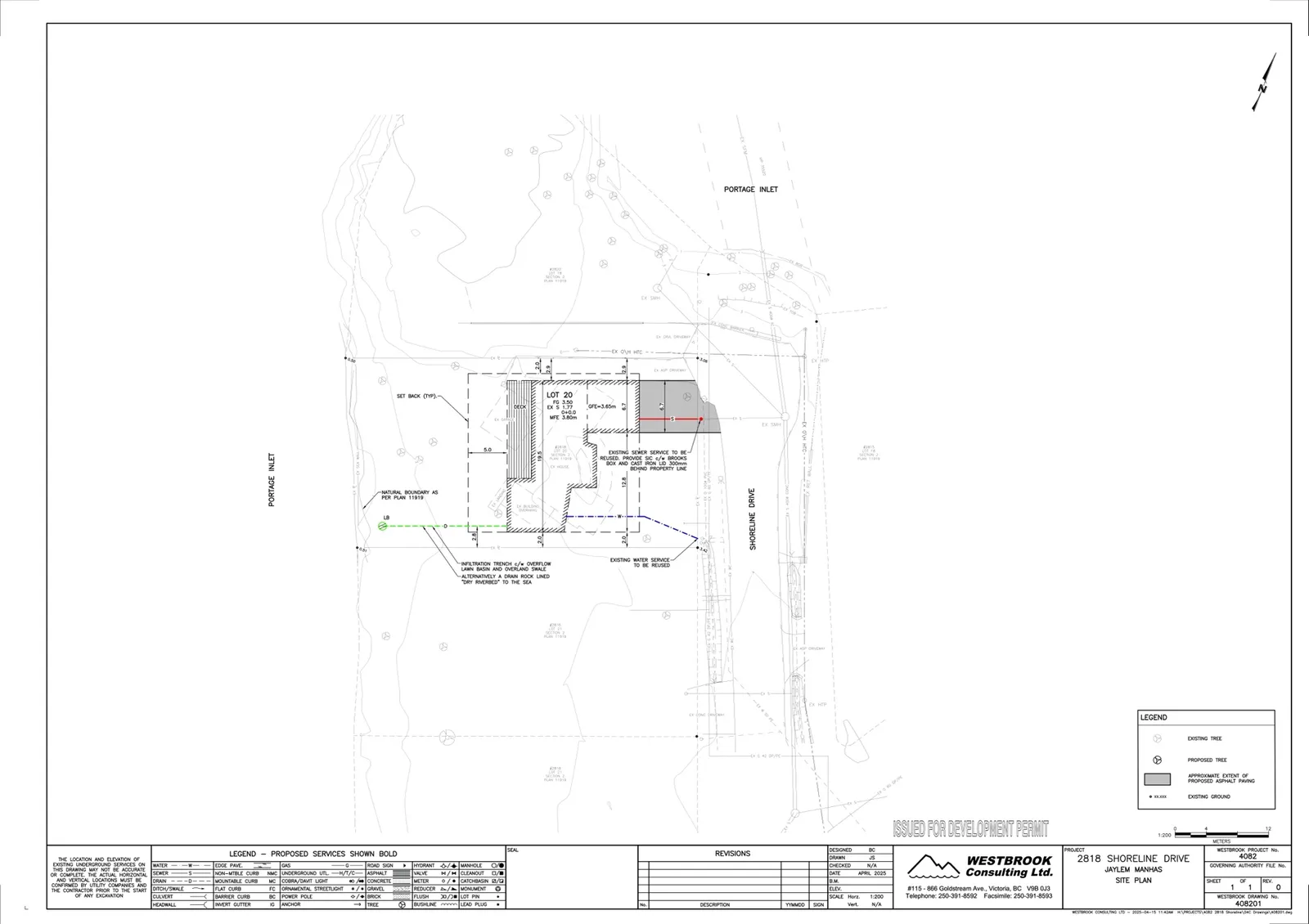 Figure 3. Civil engineering drawing showing stormwater management