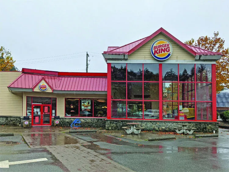 Photograph showing the existing main entrance area