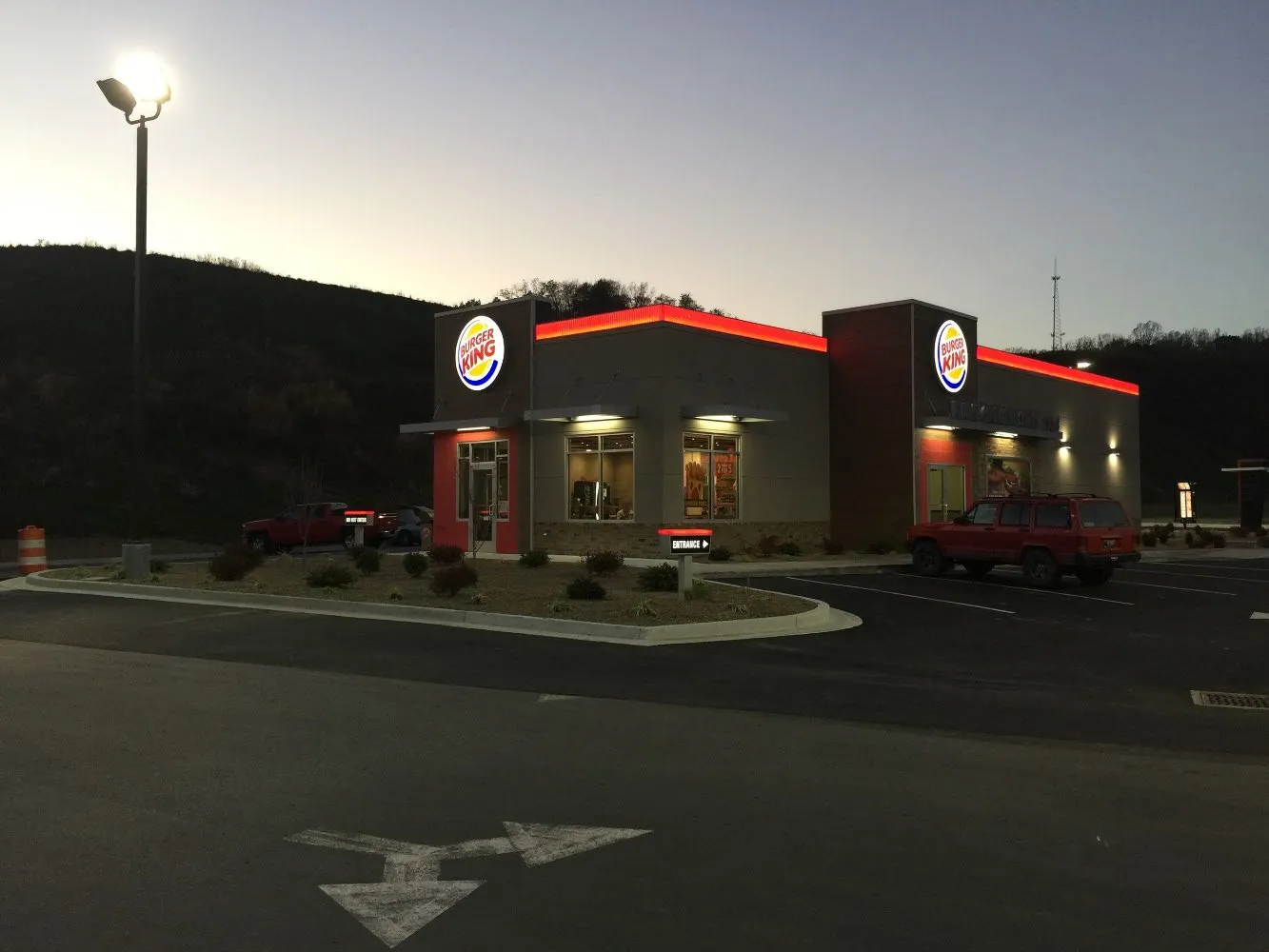 Figure 1. Example of similar building with light band at night