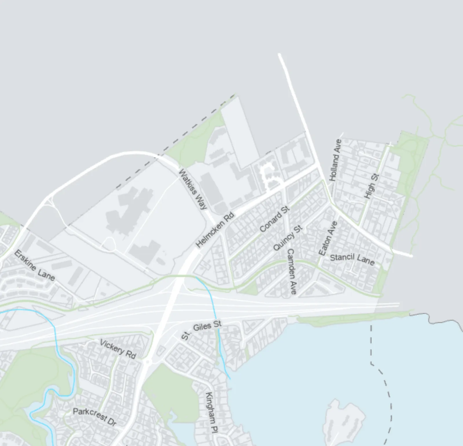 Map detail of shoreline development permit area segment