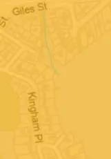 Map detail of Giles St and Kingham Pl residential area