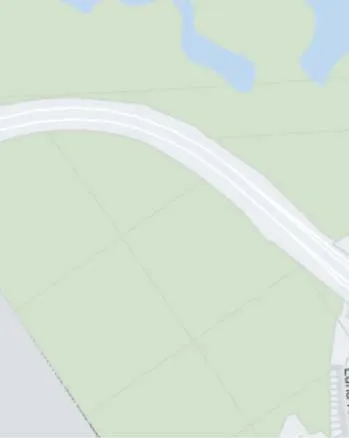 Map detail of Riverside Dr residential area