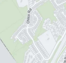 Map detail of Chilco Rd residential area