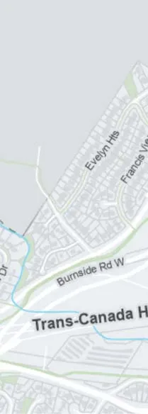 Map detail of Conard St and Quincy St residential area