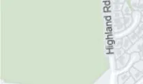 Map detail of Highland Rd residential area